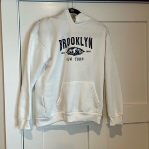White Brooklyn hoodie, size medium, from H&M